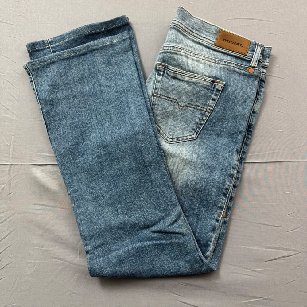 Diesel Lowleeh Slim Bootcut Jeans Blue Faded Low Waist W28 L32 084VD‎ Stretch